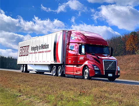 BR Williams truck transporting freight along highway route