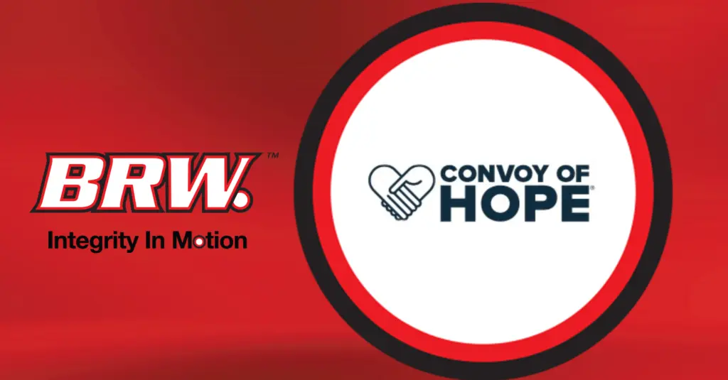 BR Williams Trucking donation to Convoy of Hope — over $1 million in home goods for families in need