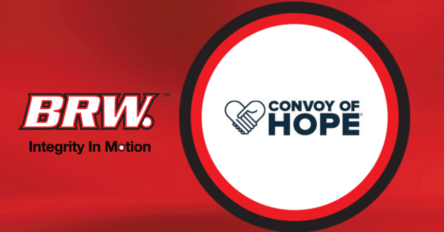 BR Williams Trucking donation to Convoy of Hope — over $1 million in home goods for families in need